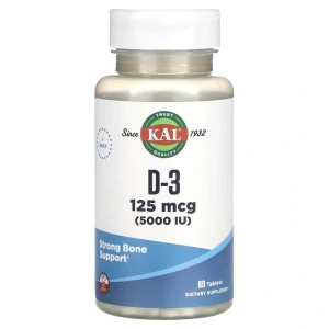 KAL, D-3 5000 МЕ, 60 капсул