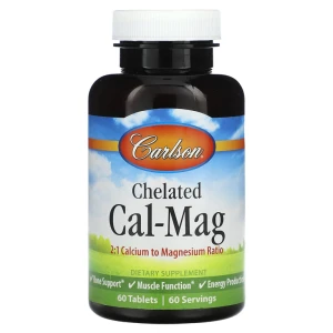 Carlson, Chelated Cal-Mag, 60 табл
