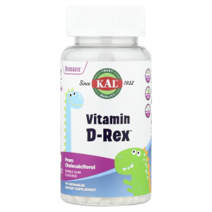 KAL, Vitamin D-Rex, 90 жев табл, вкус