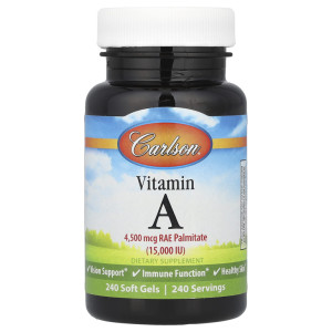 Carlson, Vitamin A Palmitate 15000 МЕ, 120 софтгель
