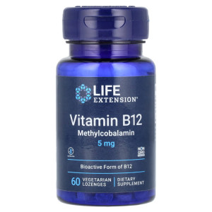 Life Extension, Vitamin B12 Methylcobalamin 5 мг, 60 капс