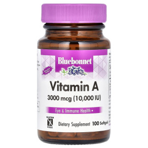 Bluebonnet, Vitamin A 10000, 100 капс
