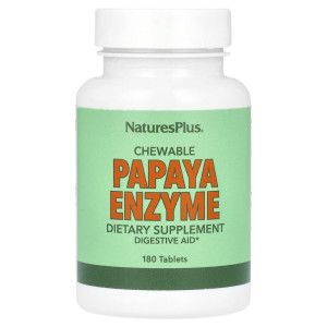 Natures Plus, Papaya, 180 жев табл