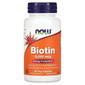 NOW, Biotin 5000 мкг