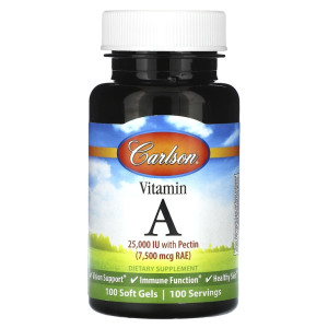 Carlson, Vitamin A 25000 МЕ, 100 софтгель (100 порций)