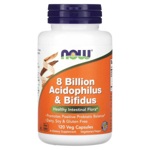 NOW, 4*6 Acidophilus Billion, 120 капс
