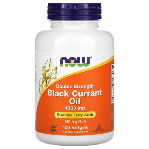 NOW, Black Currant Oil 1000 мг, 100 капс (100 порций)