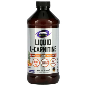 NOW, Liquid L-Carnitine 1000 мг, 473 мл, вкус