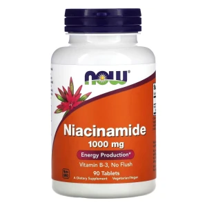 NOW, Niacinamide 1000 мг, 90 табл